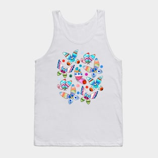 Jewel Tone Watercolor Butterflies Tank Top